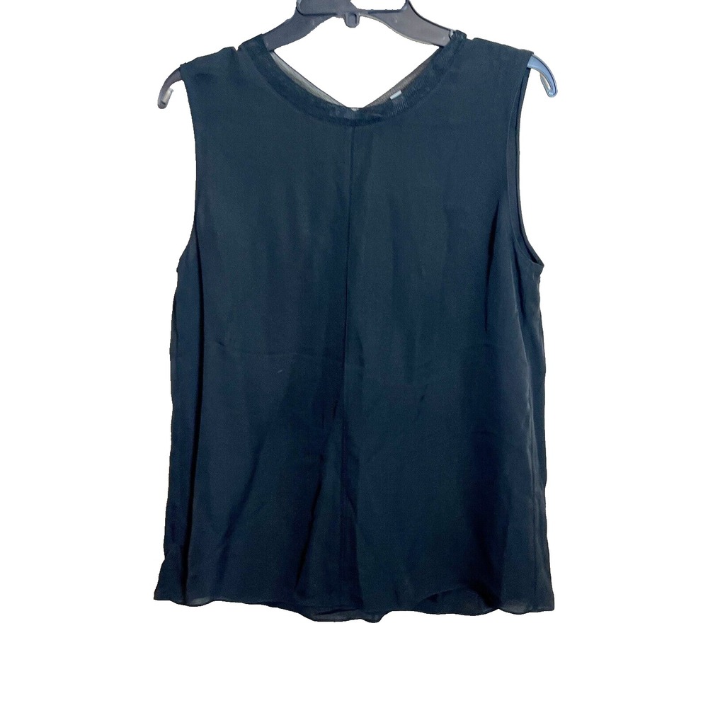 Vince Basic Tank Top Womens Size Large‎ Black Sleeveless V-neck Lightweight